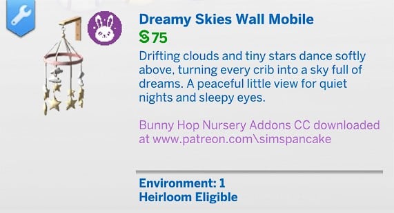 SimsPancake Dreamy Skies Wall Mobile