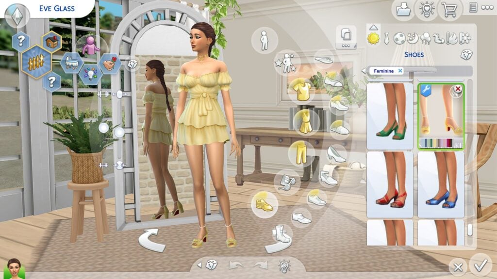 SimsPancake Layered Ruffled Mini Dress and Matching Heels