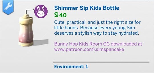 SimsPancake Shimmer Sip Kids Bottle