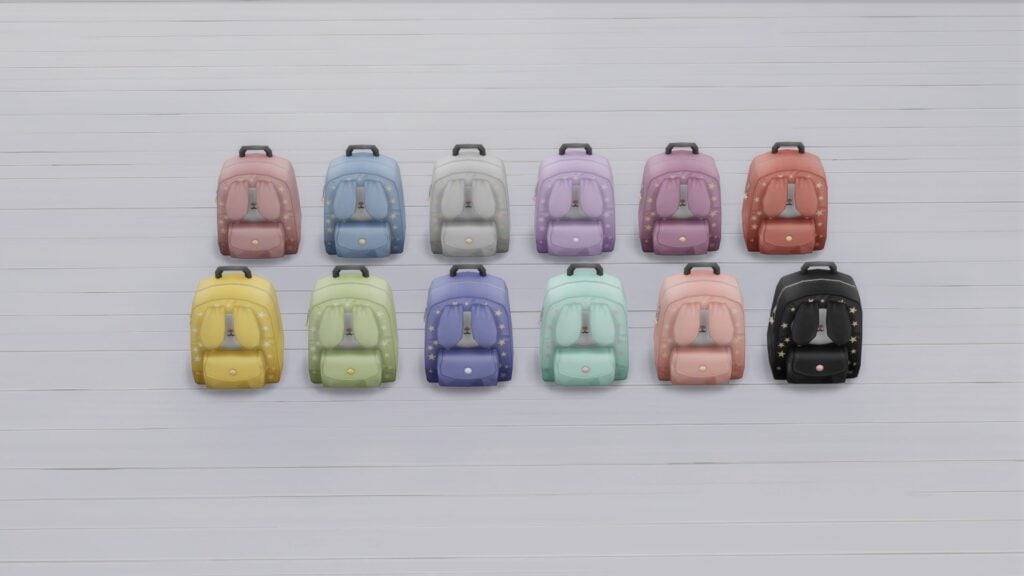 SimsPancake Starry Bunny Backpack Swatch