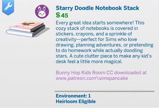 SimsPancake Starry Doodle Notebook Stack