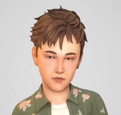 The Sims 4 Maxis Match Hairstyles CC: 80 Sets for Different Ages and Genders 113 TrousledHair