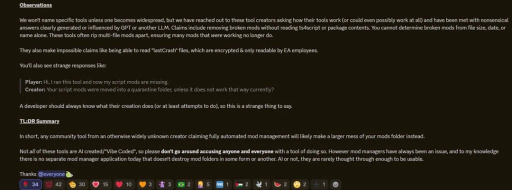 Popular Sims 4 Mods Creator Warns About Recent Wave of "AI Slop" Game Mod Tools 4 TwistedMexi1