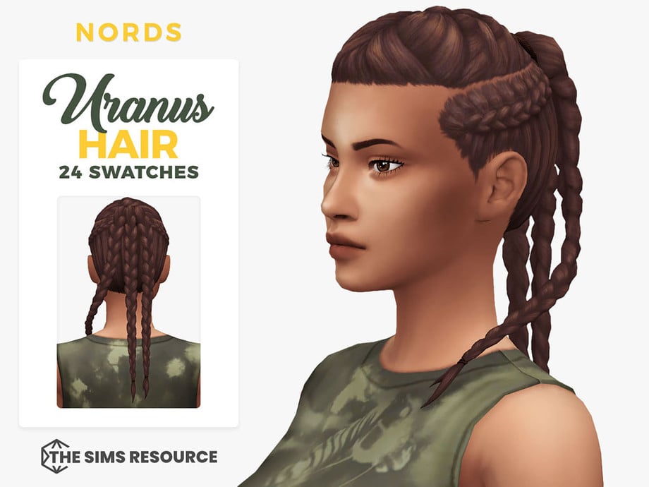 The Sims 4 Maxis Match Hairstyles CC: 80 Sets for Different Ages and Genders 3 UranusHair