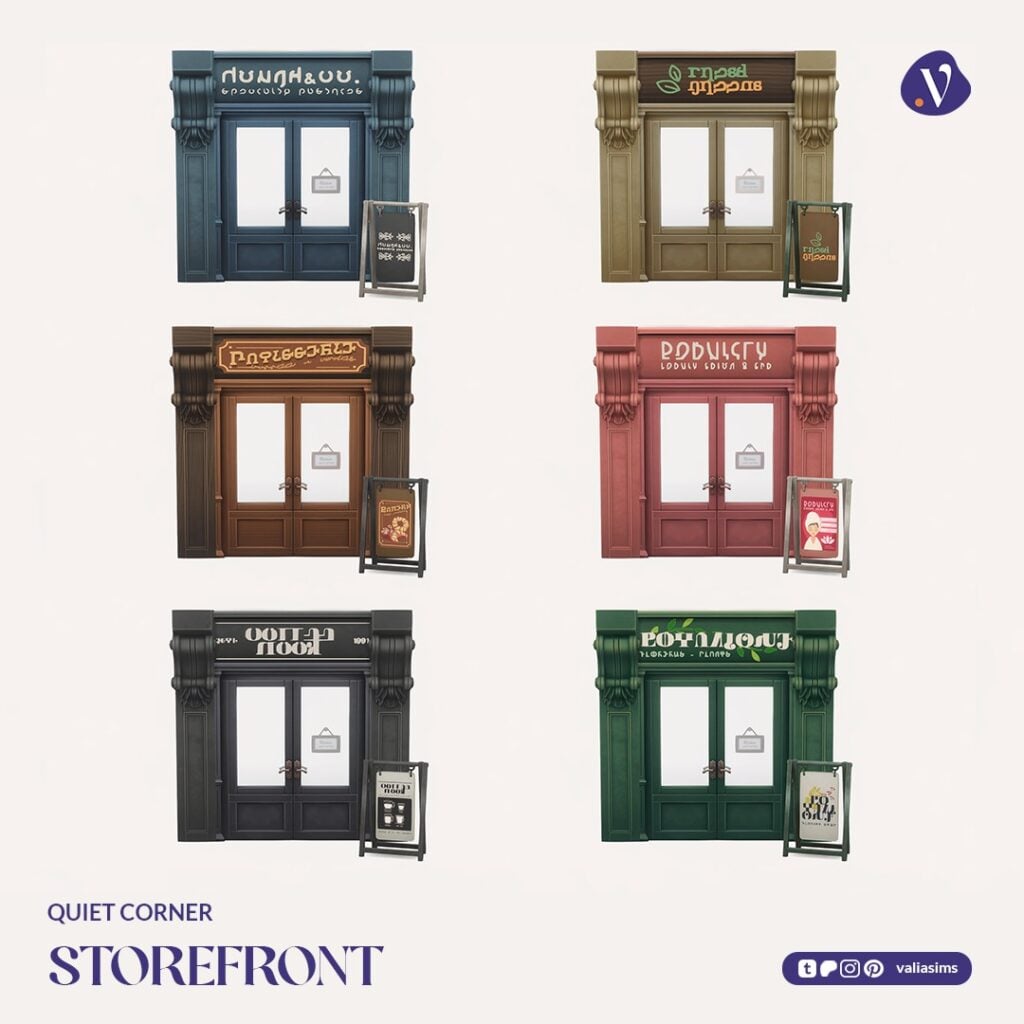 The Sims 4 Quiet Corner CC Review: A Cozy Bookshop Collection You'll Need 37 VALIA Quiet Corner Storefront 1