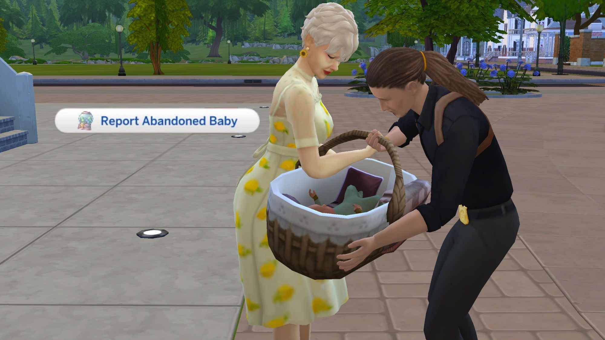 giving baby to police