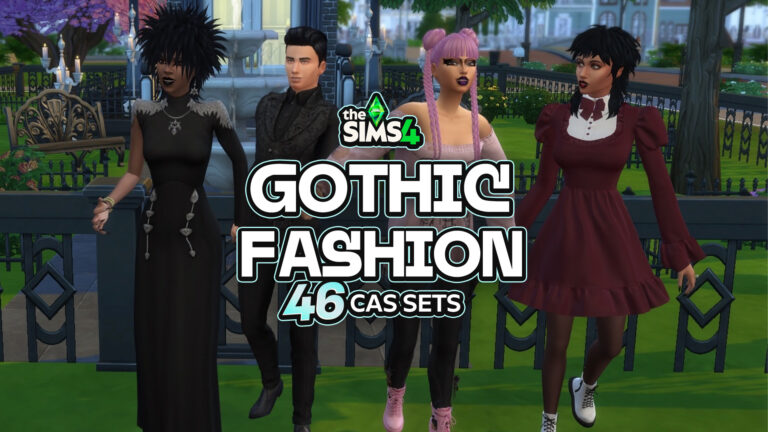Dark & Fashionable: The Sims 4 Gothic CC Items For CAS (46 Sets!)