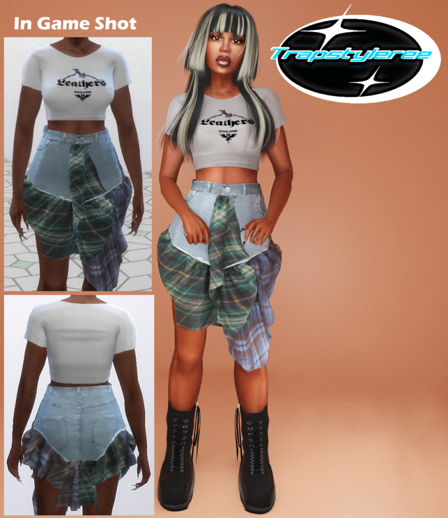 CropTeePlaidSkirt