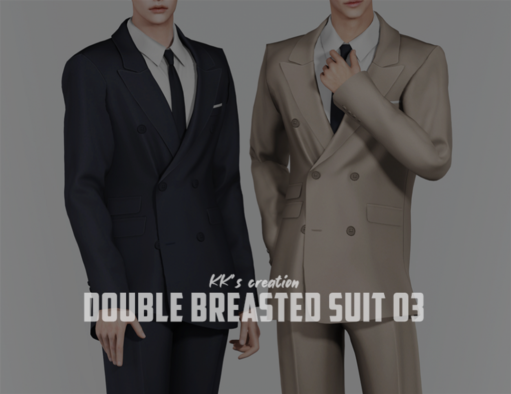 The Sims 4 Formal Wear CC: 54 Sets For Luxury CAS Gameplay 54 DoubleBreasted1