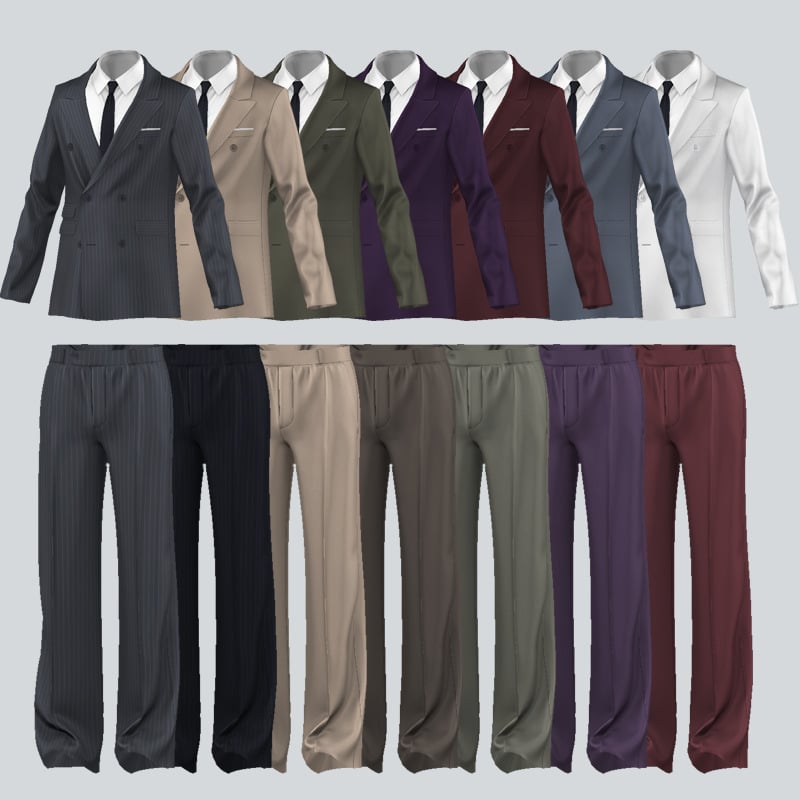 The Sims 4 Formal Wear CC: 54 Sets For Luxury CAS Gameplay 56 DoubleBreasted2