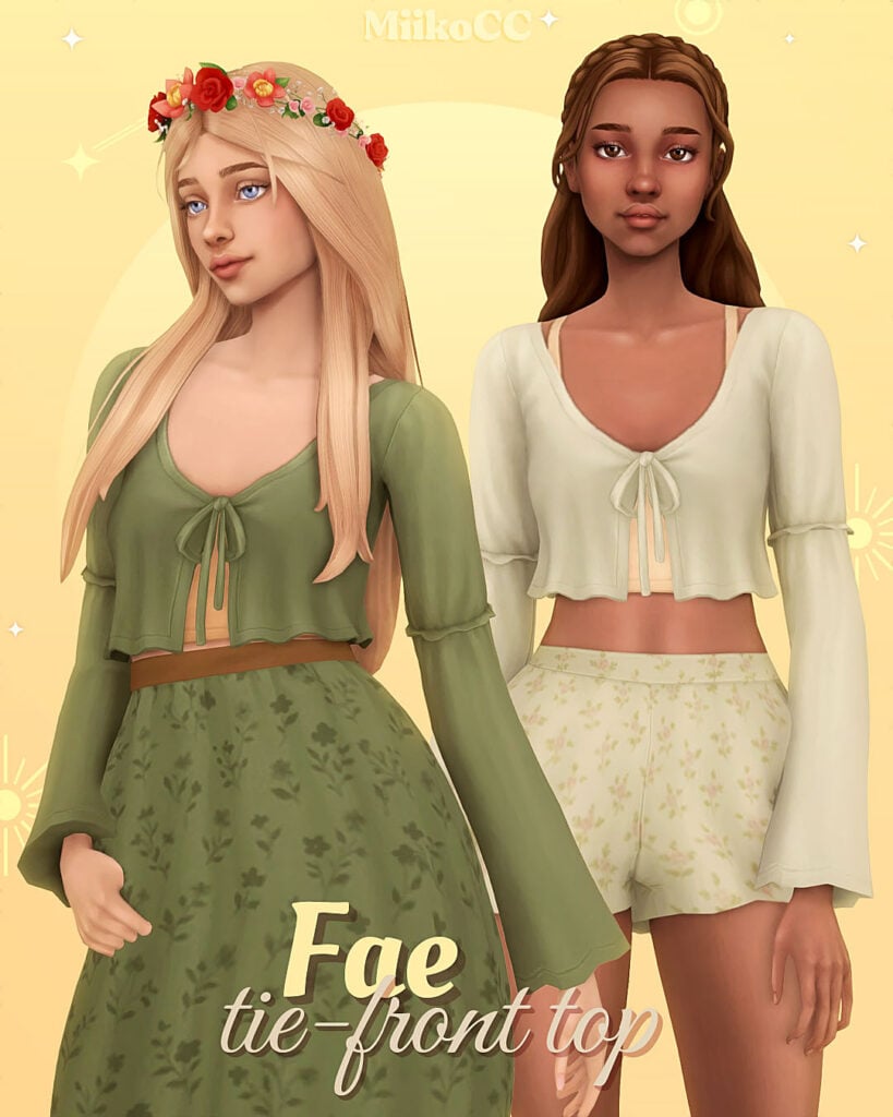 34 Beautiful Sims 4 Cottagecore CC Sets For The Coziest CAS Wardrobe 3 FaeTie1