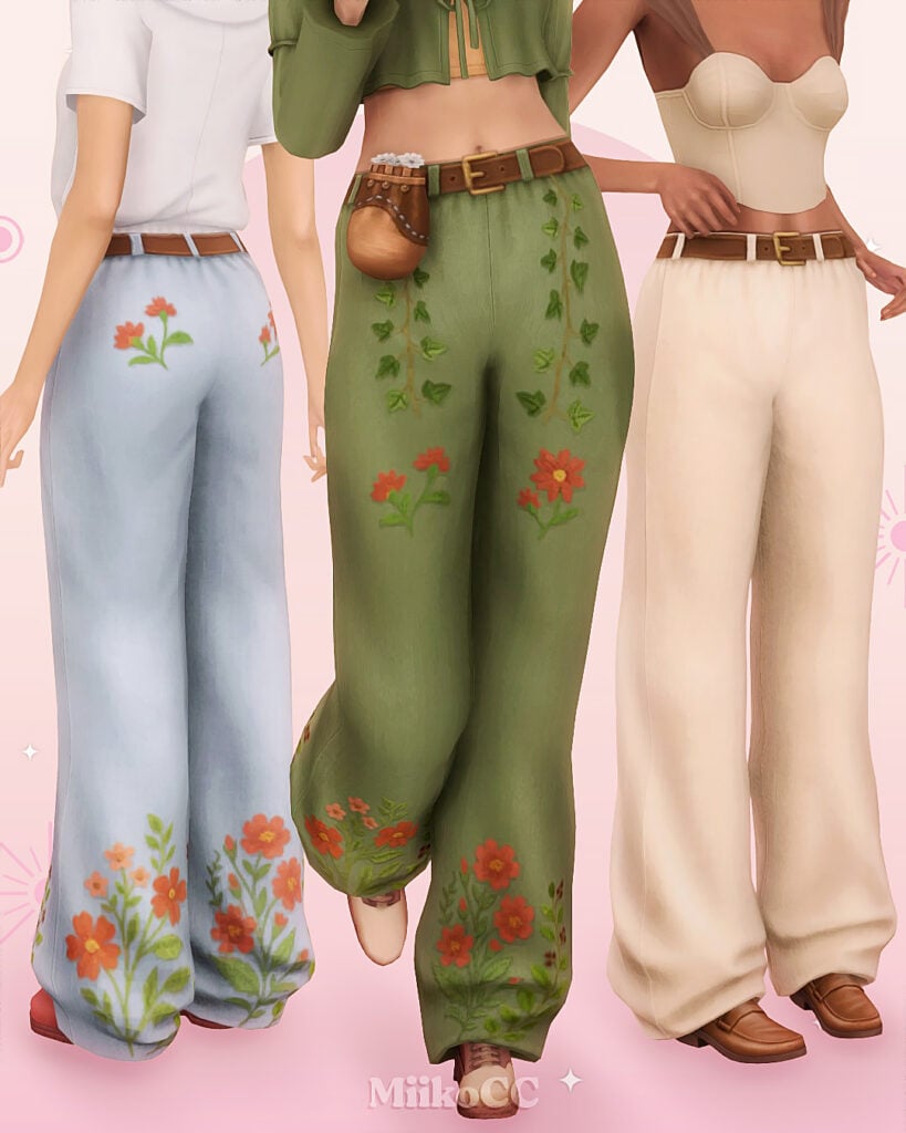 34 Beautiful Sims 4 Cottagecore CC Sets For The Coziest CAS Wardrobe 8 ForagerPants1