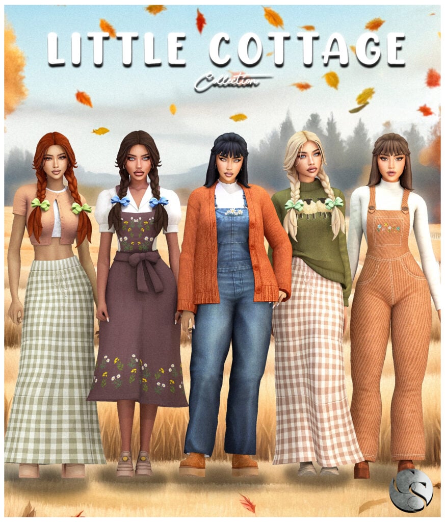 34 Beautiful Sims 4 Cottagecore CC Sets For The Coziest CAS Wardrobe 33 LittleCottage1