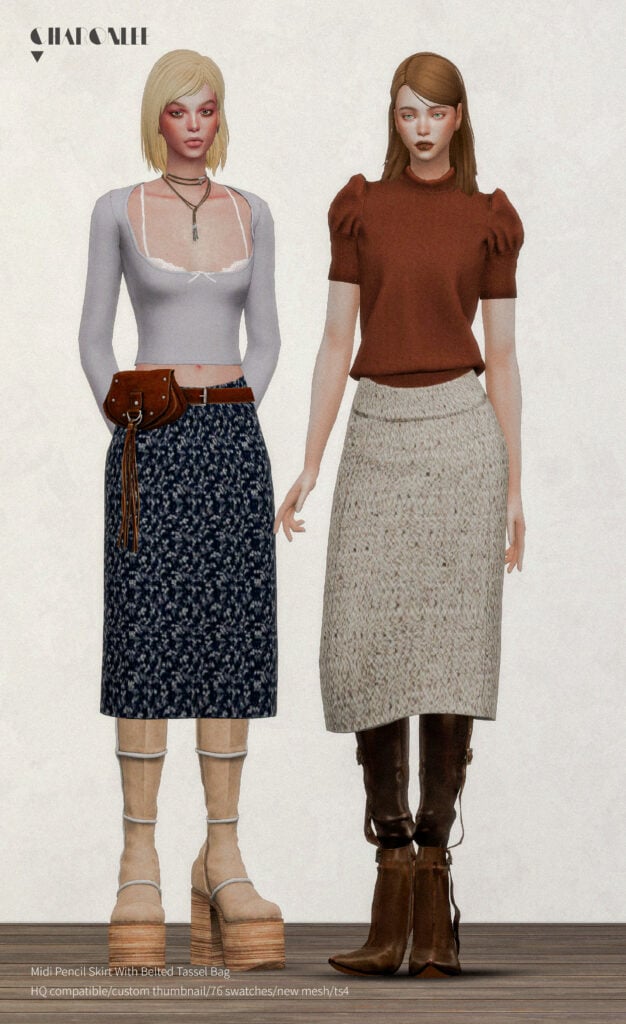 34 Beautiful Sims 4 Cottagecore CC Sets For The Coziest CAS Wardrobe 5 MidiPencil1