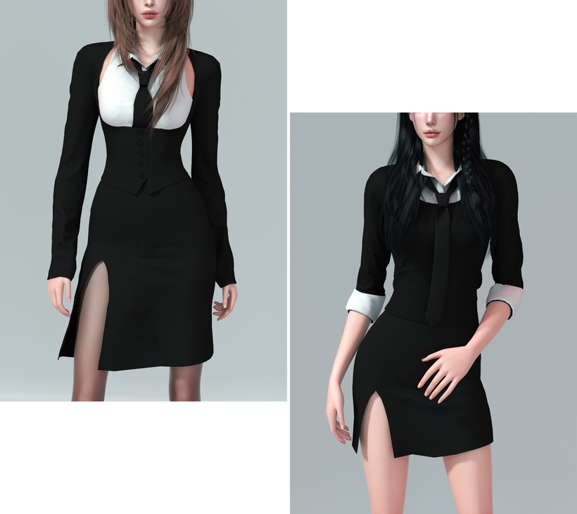 The Sims 4 Formal Wear CC: 54 Sets For Luxury CAS Gameplay 23 Miniskirt2