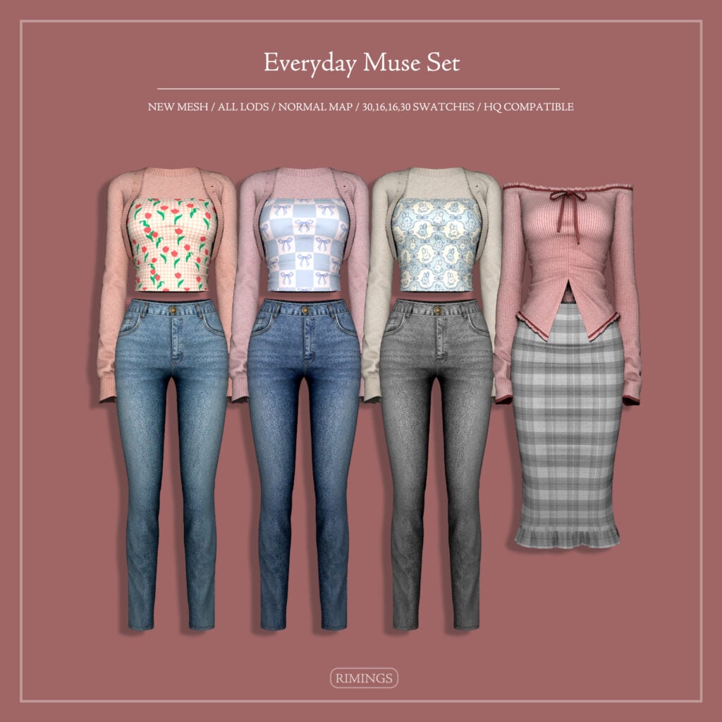 34 Beautiful Sims 4 Cottagecore CC Sets For The Coziest CAS Wardrobe 30 Muse1