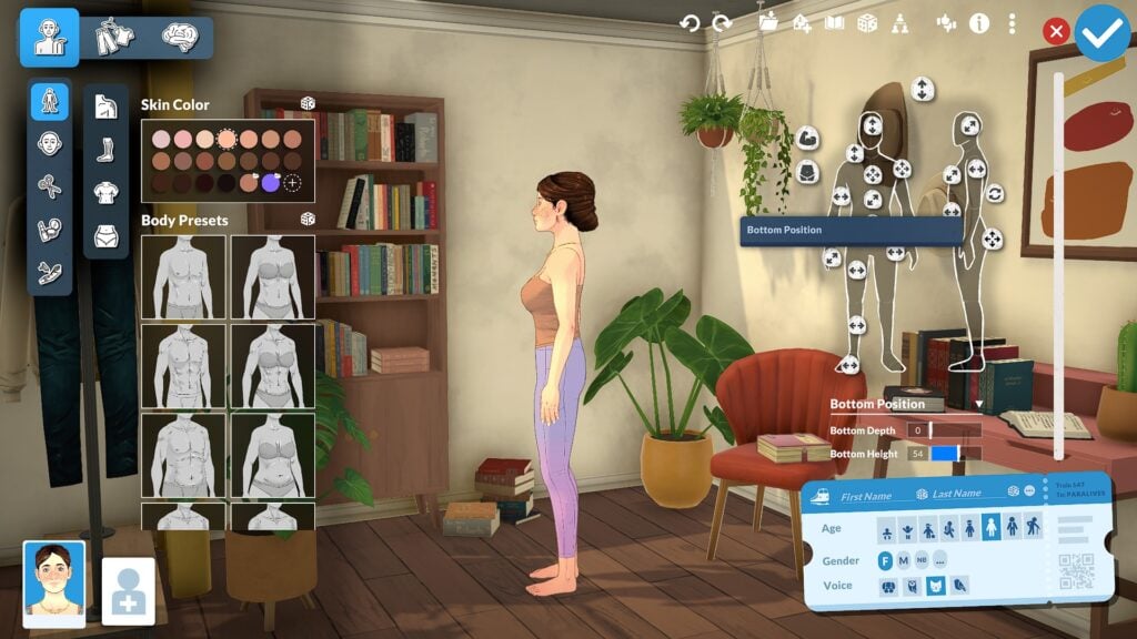 Paramaker Sliders in Paralives: Essential Guide to Character Customization 11 Paralives Body Bottom Position Points 2