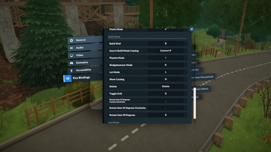 Paralives Controls Guide: Keyboard Shortcuts, Camera Controls, and Keybindings 3 Paralives Build Mode keyboard shortcuts for object rotation, grid toggle, build tools, and lot editing controls