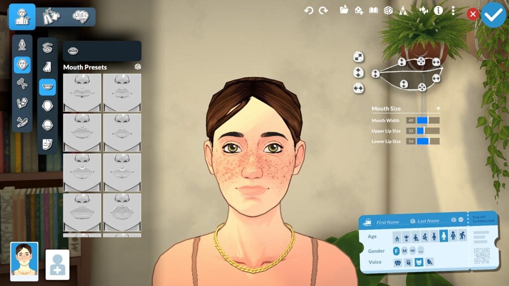 Paramaker Sliders in Paralives: Essential Guide to Character Customization 5 Paramaker Sliders in Paralives highlighting mouth customization sliders, lip presets, and mouth shaping controls