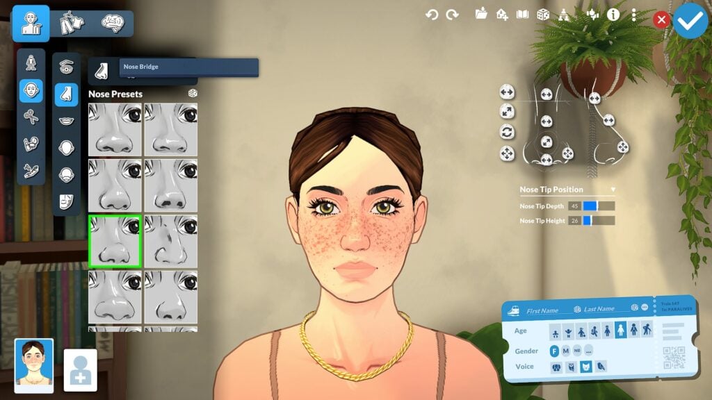 Paramaker Sliders in Paralives: Essential Guide to Character Customization 4 Paramaker Sliders in Paralives featuring advanced nose manipulation controls, presets, and facial sculpting tools