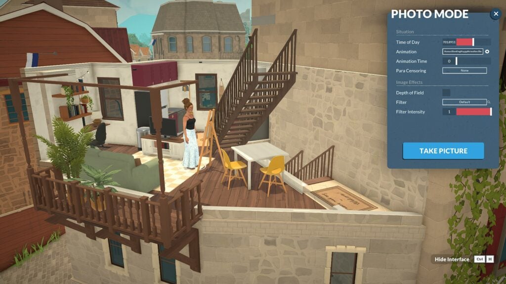 Paralives Controls Guide: Keyboard Shortcuts, Camera Controls, and Keybindings 4 Paralives Photo Mode controls with filters, depth of field, and cinematic camera settings visible in gameplay