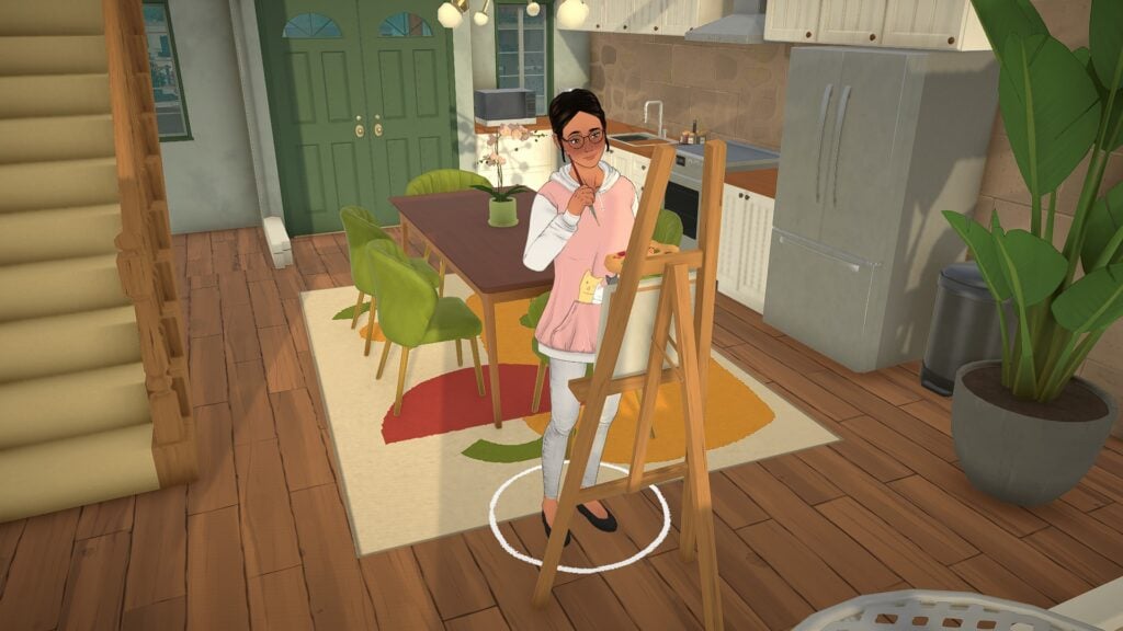 The Sims Community Website Turns 13 Years: Personal Note On Life Sim Games Coverage 7 Paralives young woman painting in kitchen