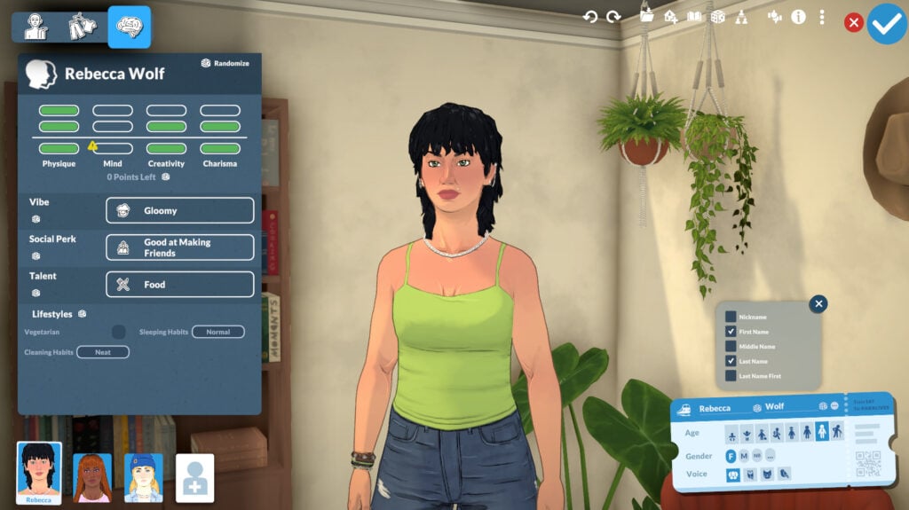 Exploring Paramaker Features in Paralives: Guide To Character Creator 148 Personality Rebecca