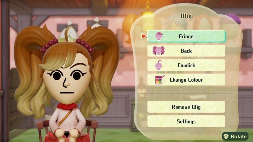 Mii Maker Comparison: From Miitopia to Tomodachi Life 4 Miitopia's Wig menu