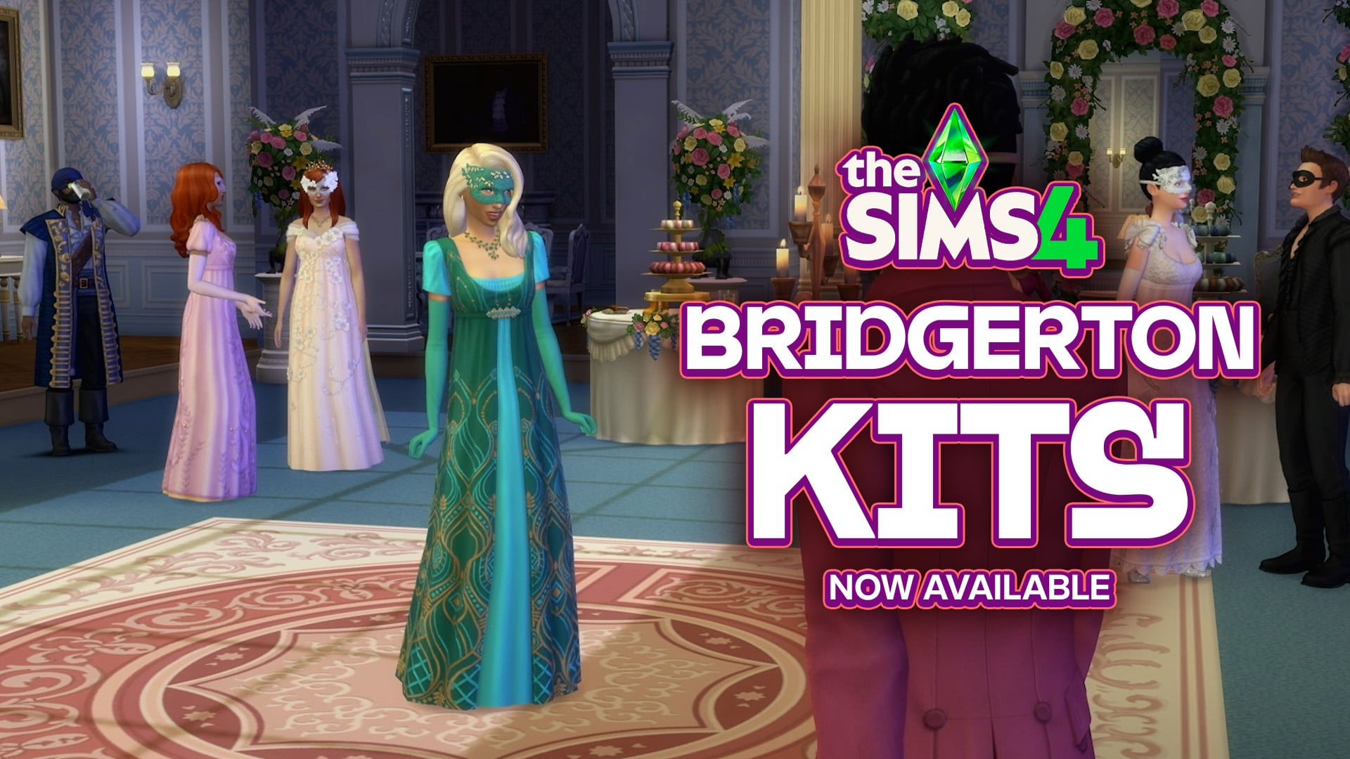 sachin and babi light blue dress The Sims 4 Bridgerton Kits Out Now: Release Details and Contents