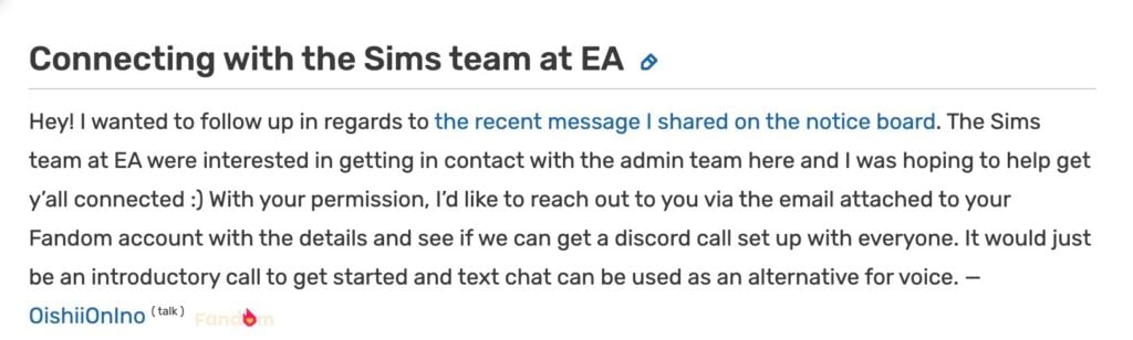 EA And FANDOM Reach Out To The Sims Wiki To Help For Upcoming Releases 5 Screenshot 2026 05 15 at 15.24.31