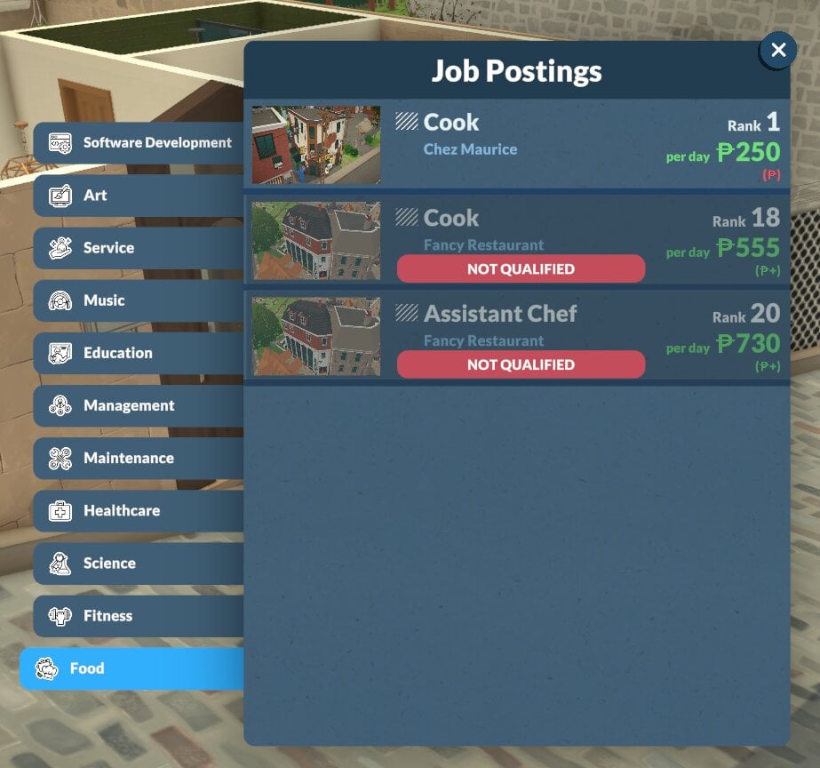 Full Introduction To The Paralives Careers System 25 paralives careers food