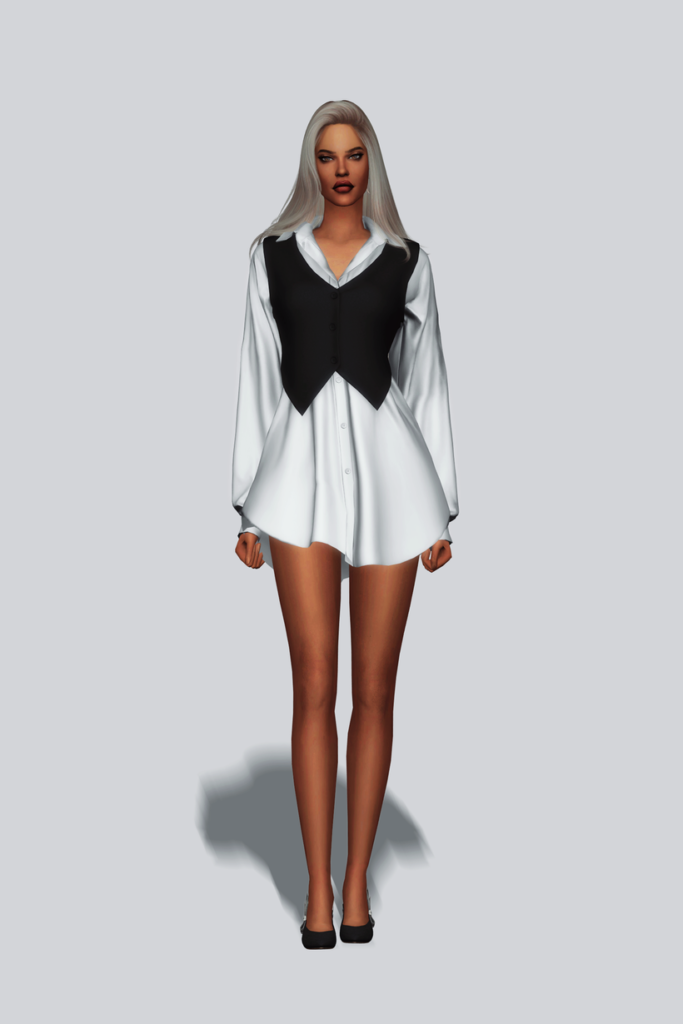 The Sims 4 Formal Wear CC: 54 Sets For Luxury CAS Gameplay 5 ShirtWithVest2