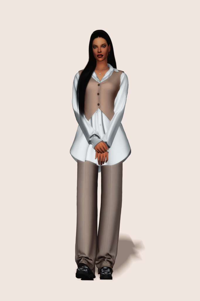 The Sims 4 Formal Wear CC: 54 Sets For Luxury CAS Gameplay 6 ShirtWithVest3