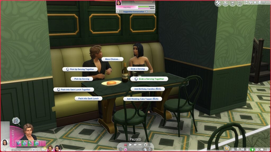 Sims 4 Dine Out grabbed a serving together
