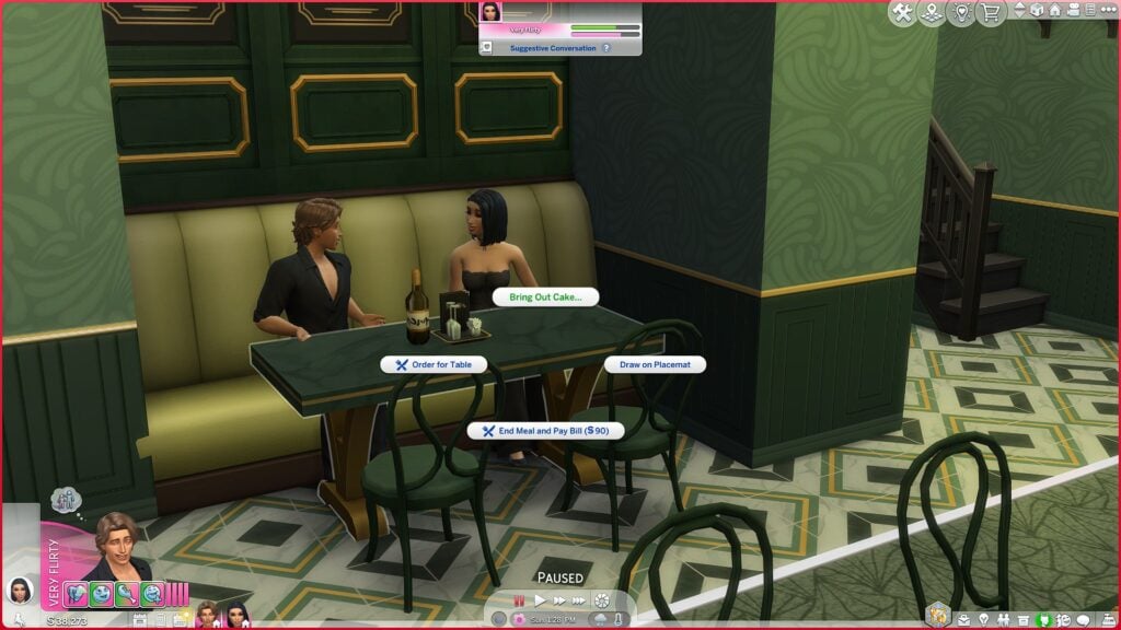 Sims 4 Dine Out order dessert