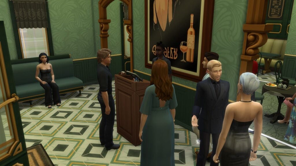 Sims 4 Dine Out requesting table
