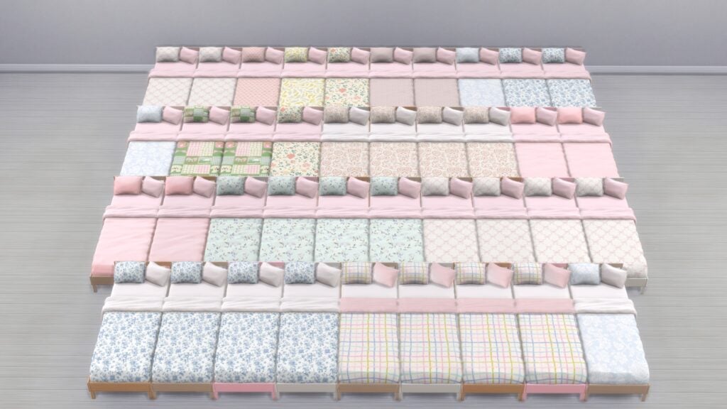 The Sims 4 Hada Set Overview: Perfect for Dreamy Teen Bedrooms 30 Sims41ife Hada Bunk Bed2 Swatches