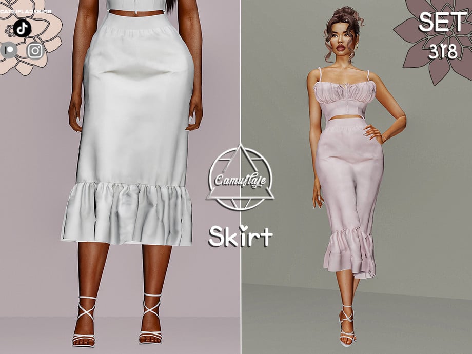 The Sims 4 Formal Wear CC: 54 Sets For Luxury CAS Gameplay 9 Skirt