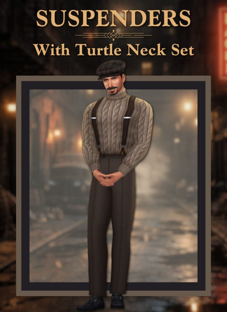 34 Beautiful Sims 4 Cottagecore CC Sets For The Coziest CAS Wardrobe 46 Suspenders1
