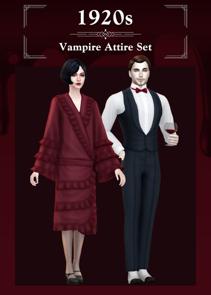 The Sims 4 Formal Wear CC: 54 Sets For Luxury CAS Gameplay 61 Vampire