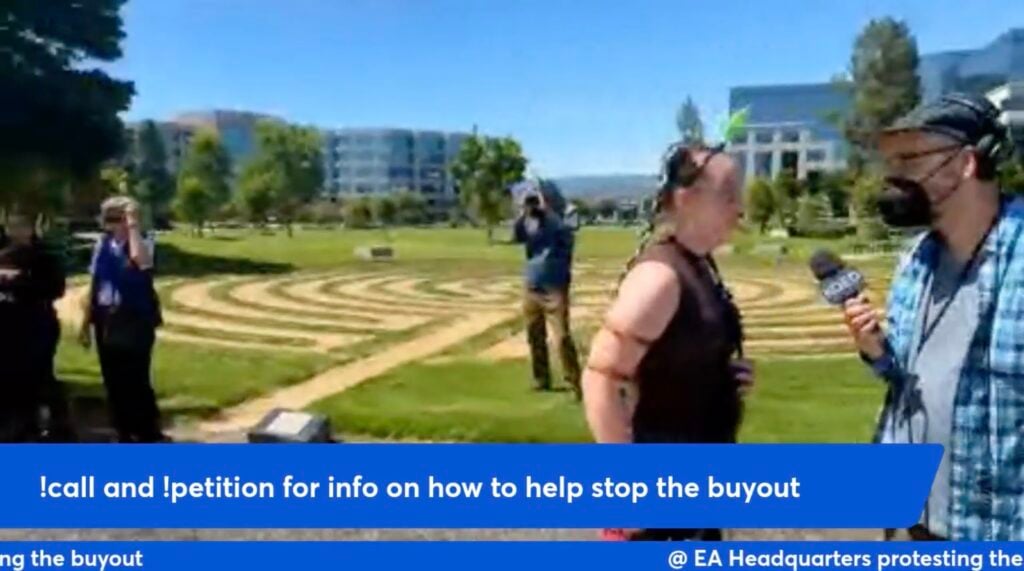 The EA Raid Protest Was Light And Packed With Metaphors: Our Report 3 ea protest 3 screen