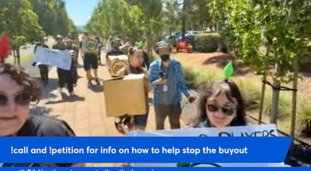 The EA Raid Protest Was Light And Packed With Metaphors: Our Report 2 ea raid protest 1 screen
