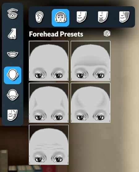 Exploring Paramaker Features in Paralives: Guide To Character Creator 53 forehead