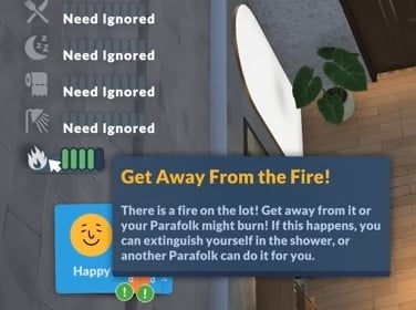 needs during a fire
