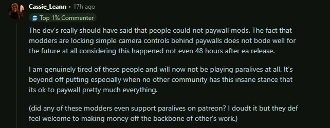 Paralives Mods And The Fast Approaching Early Access Culture 6 reddit 3