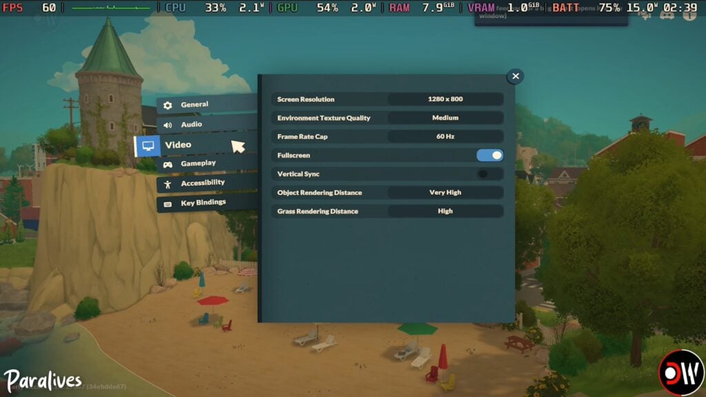 First Look At Paralives Steam Deck Performance 14 settings2