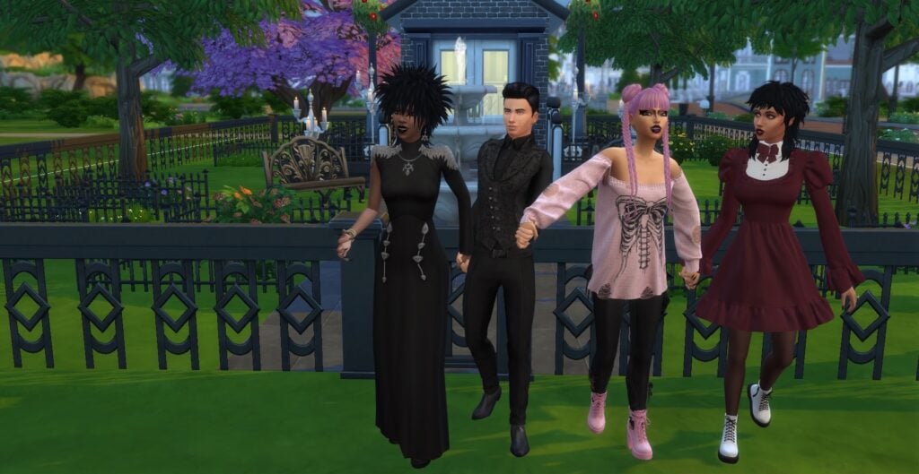 sims 4 gothic fashion cc screen
