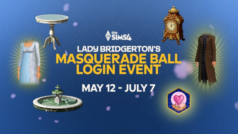 The Sims 4 Login Event Details: Lady Bridgerton Masquerade Ball