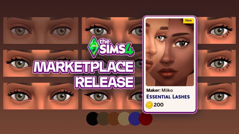 Today’s The Sims 4 Marketplace Release: Crusty New Eyelashes Available For 2 Dollars