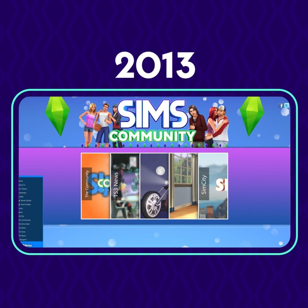 The Sims Community Website Turns 13 Years: Personal Note On Life Sim Games Coverage 1 sims community 13 years old site design1